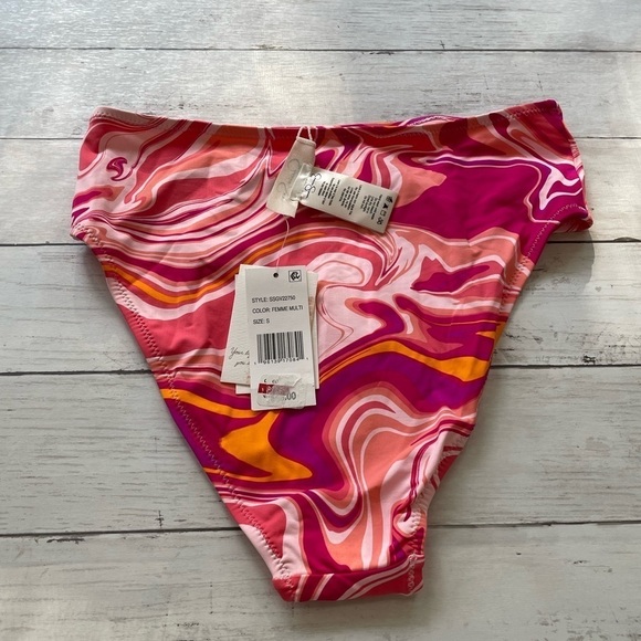 Jessica Simpson Femme multi good vibration high waist bikini bottom sexy S - Picture 4 of 7